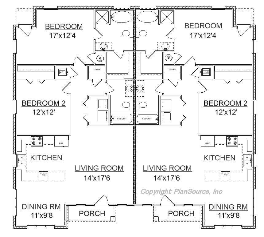 Duplex plan, J2387d